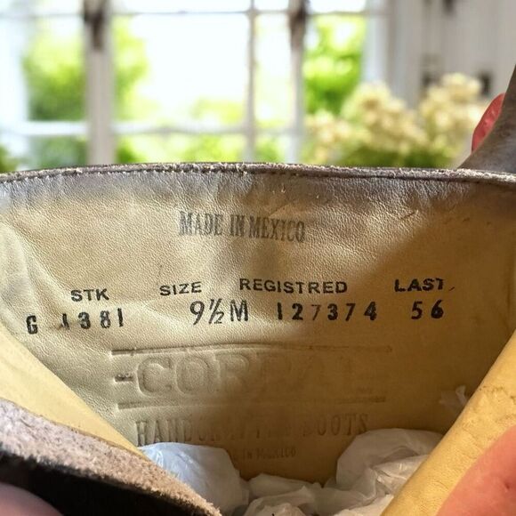 Corral $325 G1381 LD Grey Studs Overlay Ankle Boots Snip Toe Western Cowgirl Wom - Picture 12 of 13